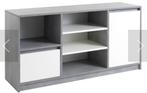 Dressoir BILLUND 2 deuren wit/beton, 25 tot 50 cm, 100 tot 150 cm, Ophalen of Verzenden, Zo goed als nieuw