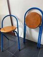 4 Opklapbare Krukjes Blauw/Hout, Ophalen, Gebruikt, Blauw, Vier