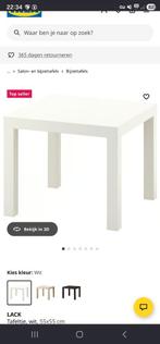Witte LACK Bijzettafel - 55x55 cm, Huis en Inrichting, Tafels | Bijzettafels, Vierkant, 55 tot 75 cm, Zo goed als nieuw, Modern