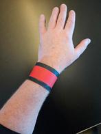 Brede rubber heren pols/armband (rood/fetish) maat: 19 cm, Ophalen of Verzenden, Gebruikt, Rood, Overige materialen