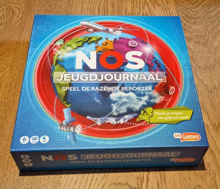 NOS jeugdjournaal : Speel de razende reporter, Hobby en Vrije tijd, Gezelschapsspellen | Bordspellen, Zo goed als nieuw, Ophalen of Verzenden