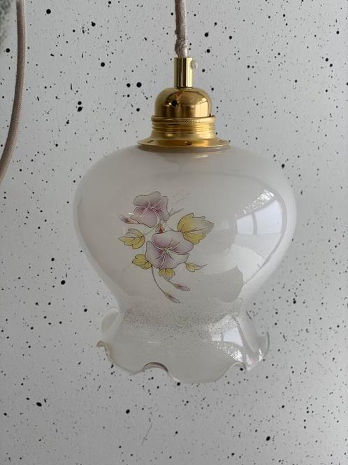 Schattig vintage Frans glaze lamp kapje, Antiek en Kunst, Antiek | Lampen, Ophalen of Verzenden