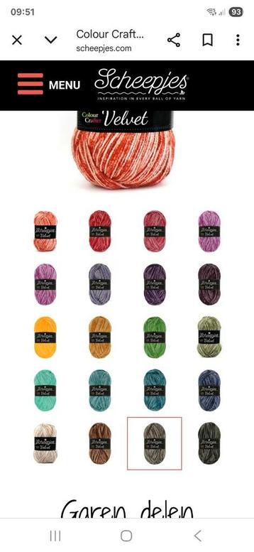GEZOCHT: Scheepjes Colour crafter velvet  beschikbaar voor biedingen