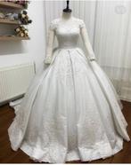36-38 maat prinses model bruidsjurk, Ophalen of Verzenden, Zo goed als nieuw, Wit, Trouwjurk