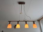 Hanglamp chroom en melkglas inclusief warme ledlampen, Ophalen of Verzenden, Zo goed als nieuw, 50 tot 75 cm