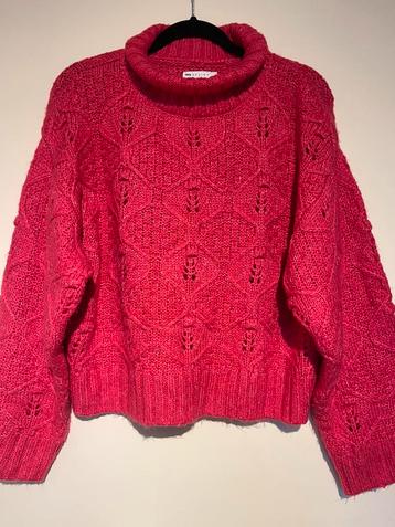 ASOS fuchsia roze oversized gebreidde trui maat 40 beschikbaar voor biedingen