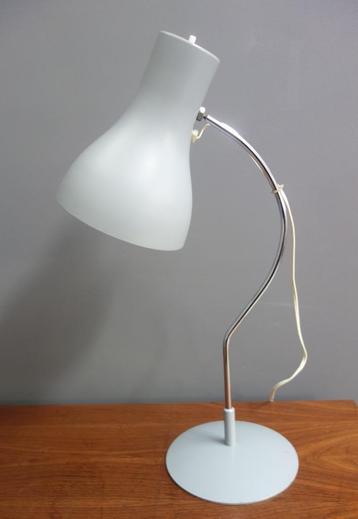 60 jaren Josef Hurka grijze tafel lamp gebogen stang Napako  beschikbaar voor biedingen