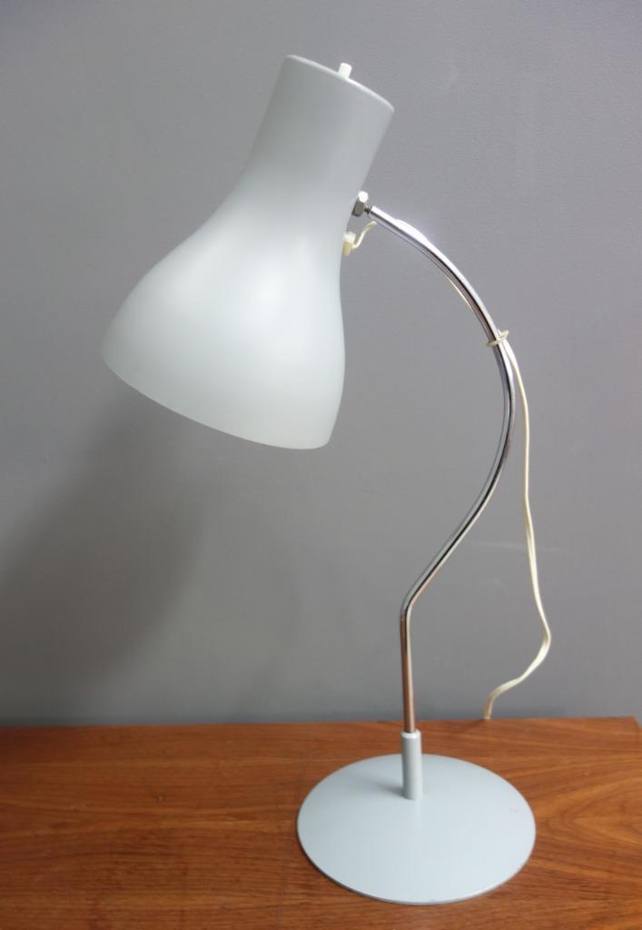 60 jaren Josef Hurka grijze tafel lamp gebogen stang Napako, Huis en Inrichting, Lampen | Tafellampen, Gebruikt, 50 tot 75 cm