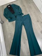 Suistudio dames groen tweedelig pak blazer pantalon mt 40 42, Kleding | Dames, Broeken en Pantalons, Maat 42/44 (L), Ophalen of Verzenden