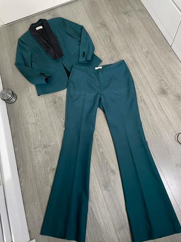 Suistudio dames groen tweedelig pak blazer pantalon mt 40 42 beschikbaar voor biedingen