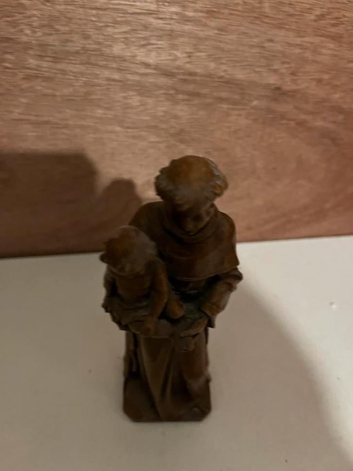 Antieke Sint Antonius met Kind Beeld, Antiek en Kunst, Kunst | Beelden en Houtsnijwerken, Ophalen of Verzenden