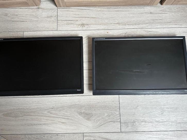 2x iiyama ProLite B2280HS monitor – 22 inch Full HD, Computers en Software, Monitoren, 60 Hz of minder, DVI, HDMI, VGA, LED, Full HD