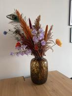 Vaas cheetah van Vase the world met droogbloemen, Ophalen, Overige kleuren, Minder dan 50 cm, Glas