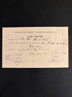 Kwitantie HIJSM verzenden telegram (Haarlem - 5-9-1871), Verzamelen, Ophalen of Verzenden, Gebruikt, Trein