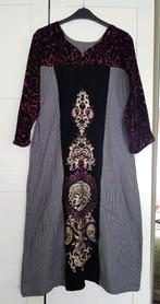 Zwart grijs geborduurde indiase Afghaanse Marokkaanse jurk, Ophalen of Verzenden, Zo goed als nieuw, Maat 36 (S), Zwart