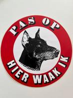 Ronde sticker Dobermann Waakhond 16 cm, Verzenden