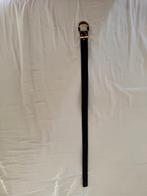 zwartblauw/zwarte leren damesriem goudkleurige gesp, 80 tot 90 cm, 3 tot 5 cm, Tailleriem, Ophalen of Verzenden