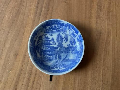 Antiek Blauw-Wit chinese voorstelling Schaaltje Blue willow, Antiek en Kunst, Antiek | Schalen, Ophalen of Verzenden