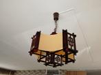 Unieke Oosterse hanglamp, Ophalen, Hout, Minder dan 50 cm