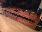 Massief houten tv-meubel, Ophalen, 150 tot 200 cm, Zo goed als nieuw, Minder dan 100 cm