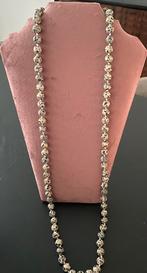 Lange edelstenen ketting dalmatiër jaspis 90 cm, Ophalen of Verzenden, Zo goed als nieuw, Steen of Mineraal