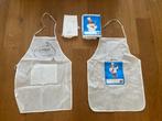 4x nieuw wegwerpschort kids, Ophalen of Verzenden, Nieuw, Wit, Schort