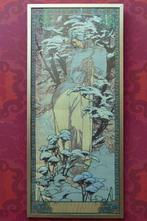 (nr.43) Jacquard wandkleed "Winter", Alphonse Mucha., Ophalen, Zo goed als nieuw