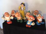 Rubberen set Sneeuwwitje en de 7 dwergen, Ophalen of Verzenden, Sneeuwwitje of Doornroosje, Gebruikt, Beeldje of Figuurtje