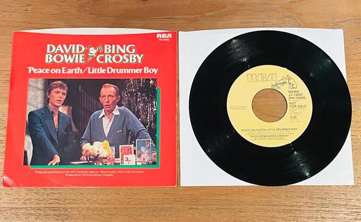 David Bowie & Bing Crosby - Peace On Earth - USA PROMO 1982, Cd's en Dvd's, Vinyl | Rock, Zo goed als nieuw, Poprock, Overige formaten