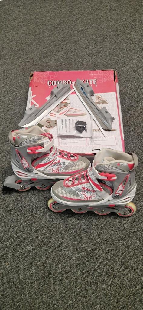 Te koop Nijdam Combo Skeelers en schaatsen in 1 in nieuwstaa, Sport en Fitness, Skeelers, Ophalen, Verstelbaar, Zo goed als nieuw