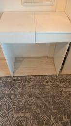 Witte Kaptafel met Spiegel, Gebruikt, Minder dan 100 cm, Hout, 50 tot 100 cm