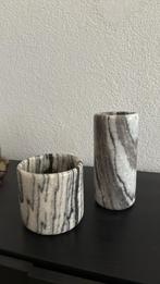 Marmeren hm home japandi vaas, Huis en Inrichting, Woonaccessoires | Vazen, Ophalen, Overige kleuren, Minder dan 50 cm, Glas