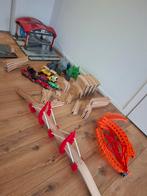 Houten Treinbaan - héél veel rails, treintjes etc., Kinderen en Baby's, Speelgoed | Houten speelgoed, Ophalen, Gebruikt