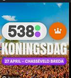 538 koningsdag, Chasséveld Breda, 27 april, 1 Ticket, Tickets en Kaartjes, Evenementen en Festivals, Eén persoon