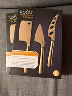 Royal van Kempen & Begeer Kaasmessenset - Goud - 2 Sets, Huis en Inrichting, Keuken | Bestek, Ophalen of Verzenden, Nieuw, Rvs of Chroom