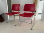 Matrix Krueger Rode Stoelen (8 stuks), Huis en Inrichting, Stoelen, Ophalen, Gebruikt, Metaal, Vijf, Zes of meer stoelen