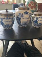 Delfts Blauw Toeback Potten - Set van 3, Antiek en Kunst, Antiek | Keramiek en Aardewerk, Ophalen of Verzenden
