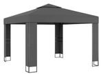 Paviljoen 3x3 partytent wit taupe + LED-slinger GRTS BEZORGD, Tuin en Terras, Verzenden, Partytent, Minder dan 4 meter, Nieuw