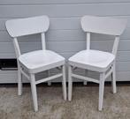 6 x wit cafestoelen hout cafe stoelen Bentwood bistro kroeg, Wit, Ophalen of Verzenden, Zo goed als nieuw, Vijf, Zes of meer stoelen