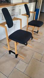 Vintage Stokke pendulum varier flysit stoelen nette staat, Huis en Inrichting, Stoelen, Ophalen, Stokke vintage, Twee, Zwart