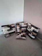 Leren Sierkussens - 4 stuks verschillende formaten, Huis en Inrichting, Woonaccessoires | Kussens, Ophalen of Verzenden, Zo goed als nieuw