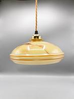 Vintage hanglamp | gemarmerd glas | nieuw snoer, Huis en Inrichting, Lampen | Hanglampen, ., Vintage, Ophalen of Verzenden, .