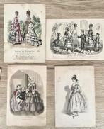 4 mooir antieke prenten, Ophalen of Verzenden