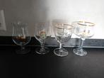 4 bokbiergllazen, Verzamelen, Glas en Borrelglaasjes, Ophalen, Zo goed als nieuw, Bierglas