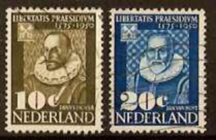 Nederland NVPH nr 561/2 gestempeld Leidse Universiteit 1950, Postzegels en Munten, Postzegels | Nederland, Gestempeld, Na 1940
