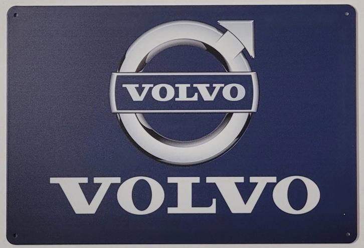 Volvo logo blauw reclamebord van metaal wandbord deco, Verzamelen, Automerken, Motoren en Formule 1, Nieuw, Auto's, Ophalen of Verzenden