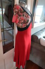 Eva en Claudi mooie zomerjurk S rood met kleurtjes, Verzenden, Eva en Claudi, Zo goed als nieuw, Maat 36 (S)