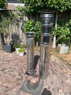 Kachelpijp met dakdoorvoer, Doe-het-zelf en Verbouw, Buizen en Afvoer, Ophalen, Gebruikt, Rvs, Minder dan 2 meter