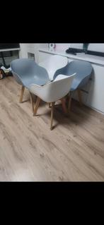 Set van 4  kuipstoelen, Huis en Inrichting, Stoelen, Ophalen, Zo goed als nieuw, Wit, Kunststof