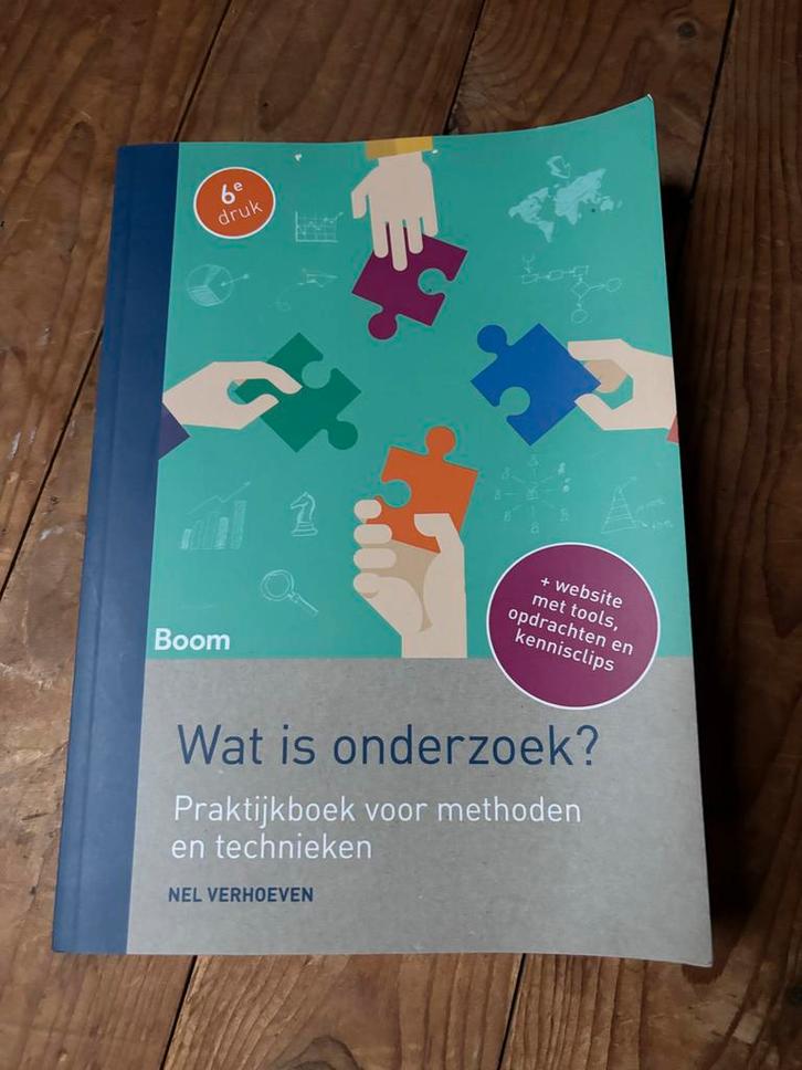 Boom - Wat is onderzoek? - 6e druk - Nel Verhoeven, Boeken, Studieboeken en Cursussen, Zo goed als nieuw, HBO, Ophalen of Verzenden